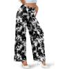 image:imageArolina Womens Stretchy Wide Leg Palazzo Lounge Pants Casual Comfy High Waist Palazzo PantsTiedyeblackwhite