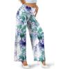 image:imageArolina Womens Stretchy Wide Leg Palazzo Lounge Pants Casual Comfy High Waist Palazzo PantsTiedyegreen
