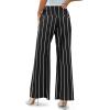 image:imageArolina Womens Stretchy Wide Leg Palazzo Lounge Pants Casual Comfy High Waist Palazzo PantsVertical Stripes