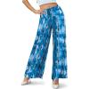image:imageArolina Womens Stretchy Wide Leg Palazzo Lounge Pants Casual Comfy High Waist Palazzo PantsWave Tie Dye