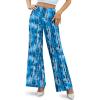 image:imageArolina Womens Stretchy Wide Leg Palazzo Lounge Pants Casual Comfy High Waist Palazzo PantsWave Tie Dye