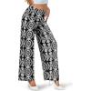 image:imageArolina Womens Stretchy Wide Leg Palazzo Lounge Pants Casual Comfy High Waist Palazzo PantsWhite Round