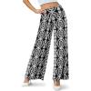 image:imageArolina Womens Stretchy Wide Leg Palazzo Lounge Pants Casual Comfy High Waist Palazzo PantsWhite Round