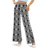 image:imageArolina Womens Stretchy Wide Leg Palazzo Lounge Pants Casual Comfy High Waist Palazzo PantsWhite Round
