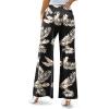 image:imageArolina Womens Stretchy Wide Leg Palazzo Lounge Pants Casual Comfy High Waist Palazzo PantsZbeige Brown Leaves
