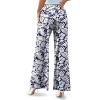 image:imageArolina Womens Stretchy Wide Leg Palazzo Lounge Pants Casual Comfy High Waist Palazzo PantsZbeige Leaves Blue
