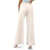 image:imageArolina Womens Stretchy Wide Leg Palazzo Lounge Pants Casual Comfy High Waist Palazzo PantsZbeigewhite