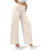image:imageArolina Womens Stretchy Wide Leg Palazzo Lounge Pants Casual Comfy High Waist Palazzo PantsZbeigewhite