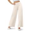 image:imageArolina Womens Stretchy Wide Leg Palazzo Lounge Pants Casual Comfy High Waist Palazzo PantsZbeigewhite