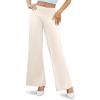 image:imageArolina Womens Stretchy Wide Leg Palazzo Lounge Pants Casual Comfy High Waist Palazzo PantsZbeigewhite