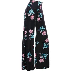 image:imageArolina Womens Stretchy Wide Leg Palazzo Lounge Pants Casual Comfy High Waist Palazzo PantsFloral 8