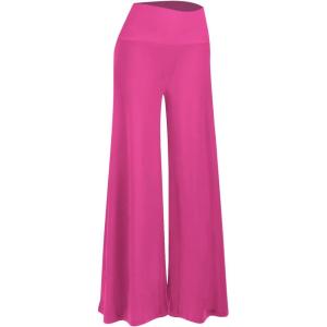 image:imageArolina Womens Stretchy Wide Leg Palazzo Lounge Pants Casual Comfy High Waist Palazzo PantsHotpink
