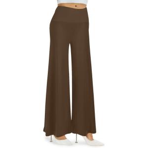 image:imageArolina Womens Stretchy Wide Leg Palazzo Lounge Pants Casual Comfy High Waist Palazzo PantsLight Brown