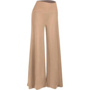 image:imageArolina Womens Stretchy Wide Leg Palazzo Lounge Pants Casual Comfy High Waist Palazzo PantsLightkhaki