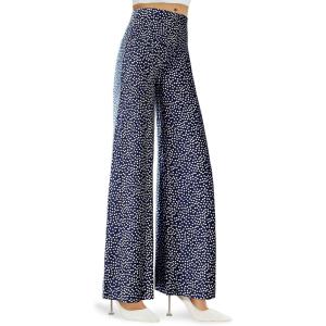 image:imageArolina Womens Stretchy Wide Leg Palazzo Lounge Pants Casual Comfy High Waist Palazzo PantsNavy Blue Polka Dot