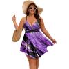 image:imageArolina Plus Size Bathing Suit for Women Swim Dress Tummy Control Swimsuits Two Piece Flowy Tankini with ShortsFlower14