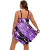 image:imageArolina Plus Size Bathing Suit for Women Swim Dress Tummy Control Swimsuits Two Piece Flowy Tankini with ShortsFlower14