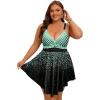 image:imageArolina Plus Size Bathing Suit for Women Swim Dress Tummy Control Swimsuits Two Piece Flowy Tankini with ShortsFlower15