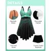image:imageArolina Plus Size Bathing Suit for Women Swim Dress Tummy Control Swimsuits Two Piece Flowy Tankini with ShortsFlower15