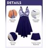 image:imageArolina Plus Size Bathing Suit for Women Swim Dress Tummy Control Swimsuits Two Piece Flowy Tankini with ShortsFlower16
