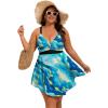 image:imageArolina Plus Size Bathing Suit for Women Swim Dress Tummy Control Swimsuits Two Piece Flowy Tankini with ShortsFlower22