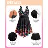 image:imageArolina Plus Size Bathing Suit for Women Swim Dress Tummy Control Swimsuits Two Piece Flowy Tankini with ShortsFlower23