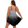 image:imageArolina Plus Size Bathing Suit for Women Swim Dress Tummy Control Swimsuits Two Piece Flowy Tankini with ShortsFlower31