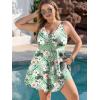 image:imageArolina Plus Size Swimdress for Women High Waisted Tummy Control Tankini Bathing Suits Two Piece Swimsuits with BoyshortsFlower01