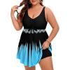 image:imageArolina Plus Size Swimdress for Women High Waisted Tummy Control Tankini Bathing Suits Two Piece Swimsuits with BoyshortsFlower05
