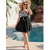 image:imageArolina Plus Size Swimdress for Women High Waisted Tummy Control Tankini Bathing Suits Two Piece Swimsuits with BoyshortsFlower12