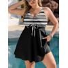 image:imageArolina Plus Size Swimdress for Women High Waisted Tummy Control Tankini Bathing Suits Two Piece Swimsuits with BoyshortsFlower12
