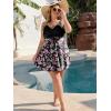 image:imageArolina Plus Size Swimdress for Women High Waisted Tummy Control Tankini Bathing Suits Two Piece Swimsuits with BoyshortsFlower14