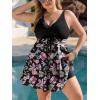 image:imageArolina Plus Size Swimdress for Women High Waisted Tummy Control Tankini Bathing Suits Two Piece Swimsuits with BoyshortsFlower14