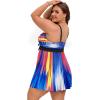 image:imageArolina Plus Size Swimdress for Women High Waisted Tummy Control Tankini Bathing Suits Two Piece Swimsuits with BoyshortsFlower15