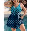 image:imageArolina Plus Size Swimdress for Women High Waisted Tummy Control Tankini Bathing Suits Two Piece Swimsuits with BoyshortsFlower16
