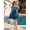 image:imageArolina Plus Size Swimdress for Women High Waisted Tummy Control Tankini Bathing Suits Two Piece Swimsuits with BoyshortsFlower16