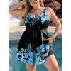 image:imageArolina Plus Size Swimdress for Women High Waisted Tummy Control Tankini Bathing Suits Two Piece Swimsuits with BoyshortsFlower17
