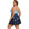 image:imageArolina Plus Size Swimdress for Women High Waisted Tummy Control Tankini Bathing Suits Two Piece Swimsuits with BoyshortsFlower21