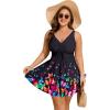 image:imageArolina Plus Size Swimdress for Women High Waisted Tummy Control Tankini Bathing Suits Two Piece Swimsuits with BoyshortsFlower22