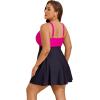 image:imageArolina Plus Size Swimdress for Women High Waisted Tummy Control Tankini Bathing Suits Two Piece Swimsuits with BoyshortsFlower25