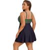 image:imageArolina Plus Size Swimdress for Women High Waisted Tummy Control Tankini Bathing Suits Two Piece Swimsuits with BoyshortsFlower26