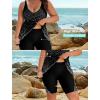 image:imageArolina Plus Size Swimsuit for Women Two Piece Modest Tankini Full Coverage Tummy Control Bathing Suits with ShortsBlack White Polka Dot