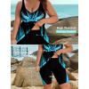 image:imageArolina Plus Size Swimsuit for Women Two Piece Modest Tankini Full Coverage Tummy Control Bathing Suits with ShortsBlue