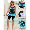 image:imageArolina Plus Size Swimsuit for Women Two Piece Modest Tankini Full Coverage Tummy Control Bathing Suits with ShortsBlue Butterfly