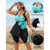 image:imageArolina Plus Size Swimsuit for Women Two Piece Modest Tankini Full Coverage Tummy Control Bathing Suits with ShortsBlue Floral