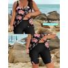 image:imageArolina Plus Size Swimsuit for Women Two Piece Modest Tankini Full Coverage Tummy Control Bathing Suits with ShortsOrange Floral