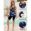 image:imageArolina Plus Size Swimsuit for Women Two Piece Modest Tankini Full Coverage Tummy Control Bathing Suits with ShortsPurple Floral