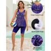 image:imageArolina Plus Size Swimsuit for Women Two Piece Modest Tankini Full Coverage Tummy Control Bathing Suits with ShortsStar Whole Sky
