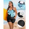 image:imageArolina Tankini Swimsuits for Women Modest Two Piece Blouson Bathing Suit Tank Top with Boy Shorts Pockets S24WBlue Flowers