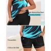 image:imageArolina Tankini Swimsuits for Women Modest Two Piece Blouson Bathing Suit Tank Top with Boy Shorts Pockets S24WBlue Oblique Stripes